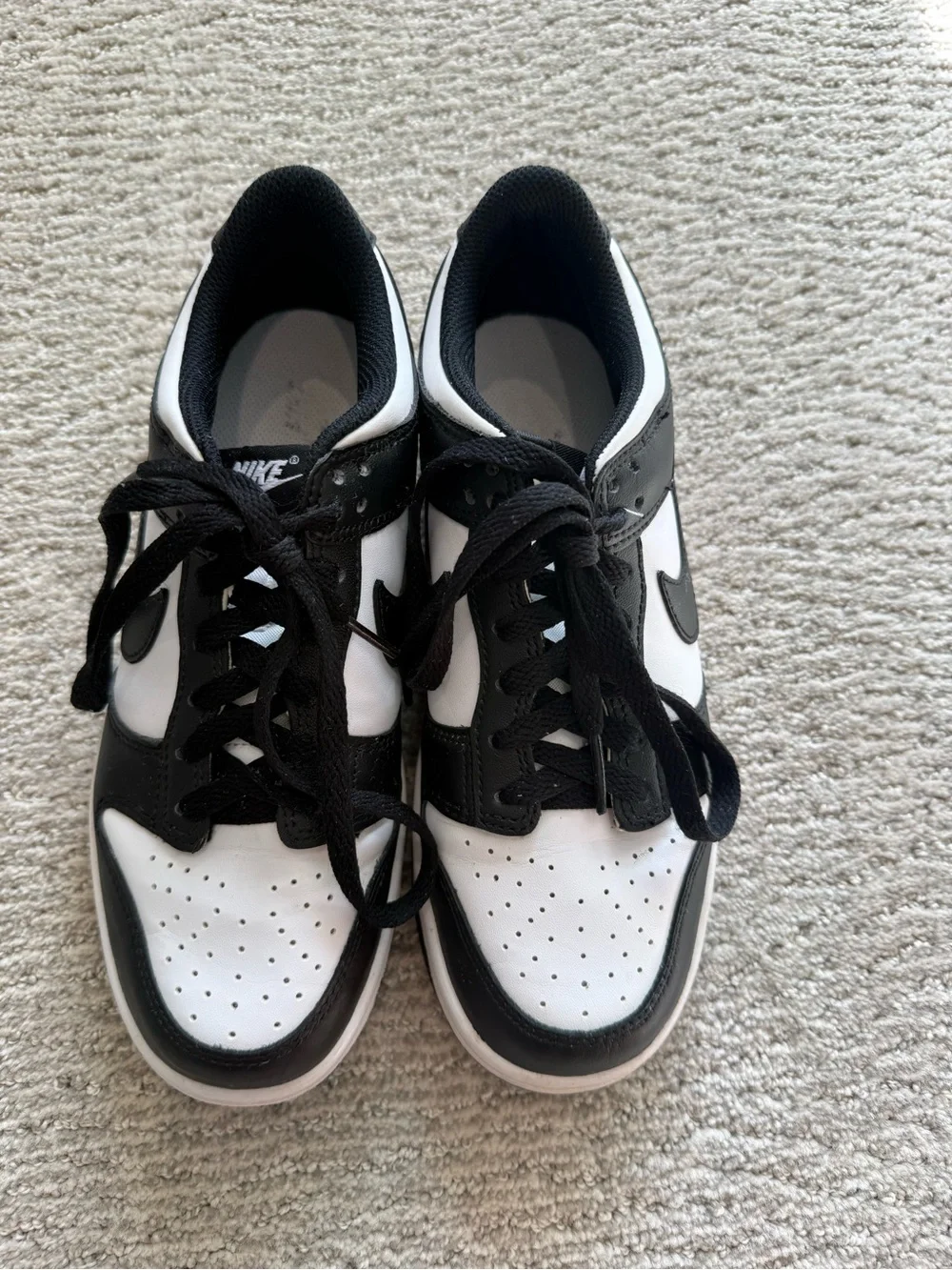 Nike Dunk Low Panda GS Black White Youth 6Y Worn Twice